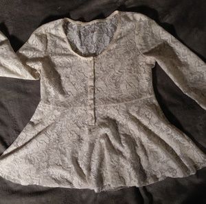 Free People lace peplum Henley